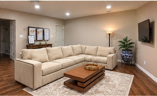 Living room at Castle Cove Haven